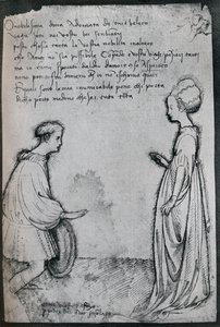 Duet miłosny, XV w., 1925 autorstwa Antonio Pisanello