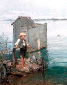 Chata kąpielowa z chłopcem, 1868