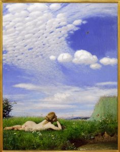 Skowronek. Obraz Pal Szinyei Merse (1845-1920), olej na płótnie