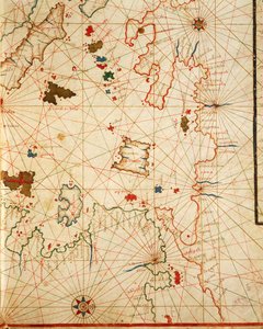 Peloponez, z portolańskiego atlasu składającego się z sześciu map, autorstwa Placido Caloiro i Francesco Oliva, Pergamin. 1646.