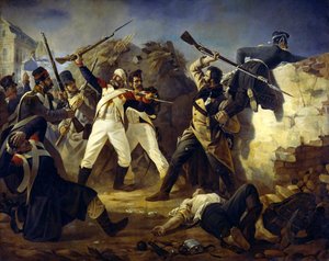 Bohaterski czyn grenadiera Leonty Korennoy, 1846. autorstwa Polidor Ivanovich Babaev