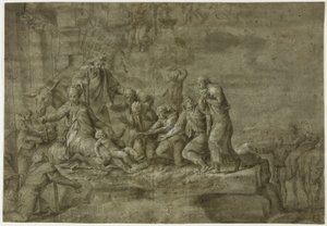 Adoracja pasterzy autorstwa Polidoro da Caravaggio