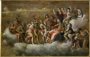 Psyche otrzymała w Olymp ... autorstwa Polidoro da Caravaggio