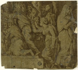 Historia Niobe: Czciciele; Latona autorstwa Polidoro da Caravaggio