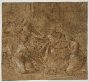 Adoracja pasterzy autorstwa Polidoro da Caravaggio