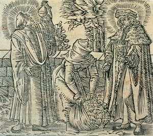 Zbieranie ziół dla medycyny, 1534 autorstwa Polish School