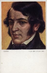 Fryderyk Chopin, polski kompozytor i pianista (1810-1849) autorstwa Polish School