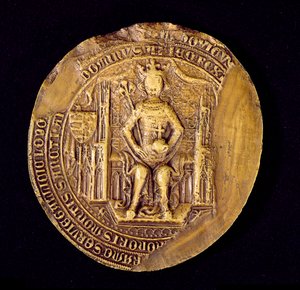 Pieczęć Ludwika I (1326-82) Wielkiego Króla Polski autorstwa Polish School