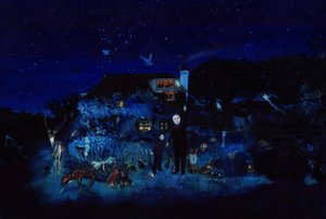 Dziadek i gwiazdy, 2022 (akwarela i gwasz na papierze) autorstwa Polly Horner