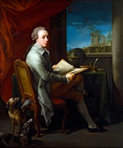 Para portretów, dżentelmen (na płótnie) autorstwa Pompeo Girolamo Batoni