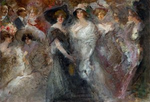 Zagubiony w Monte Carlo (perdu a Monte Carlo) par Mariani, Pompeo (1857-1927). Olej na tekturze, format: 49x70, ok. 1909, kolekcja prywatna