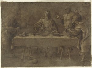 Posiłek w Emaus autorstwa Pomponio Amalteo (attributed to)