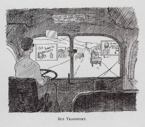 Transport autobusowy (litografia) autorstwa Pont (1908 40)