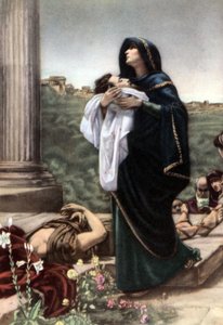 Zestaw biblijnych pocztówek edukacyjnych z lat 50-tych (druk) autorstwa Ponziano Loverini