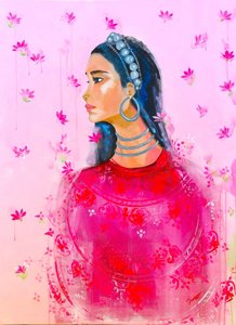 Elegancka kobieta – Różowy lotos autorstwa Poonam Choudhary