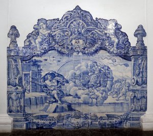 Alegoria powietrza - Azulejos, ceramika malowana autorstwa Portuguese School