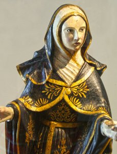 Rzeźbiona figura Matki Boskiej, Portugalia c.1462 (drewno malowane) autorstwa Portuguese School