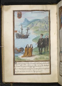 Ilustracja z historii peregrynacji sióstr syjonistycznych, sporządzona w Lizbonie na początku XVII wieku autorstwa Portuguese School