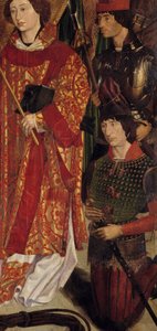Św. Wincenty, patron Lizbony i Henryk Żeglarz (1394-1460), założyciel szkoły nawigatorów Szczegół. Obraz XVI-wiecznej szkoły portugalskiej. Narodowe Muzeum Sztuki Starożytnej w Lizbonie. Lizbońskie Muzeum Sztuki Starożytnej autorstwa Portuguese School