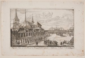 Plac Katedralny w Roskilde autorstwa Poul Isac Grønvold