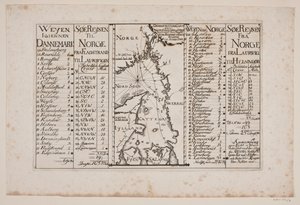 Mapa Skagerak i Kattegat z okolicznymi hrabstwami