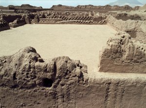 Kultura Chimu: widok na prekolumbijskie miasto Chanchan, 850-1470 AD autorstwa Pre Columbian Pre Columbian