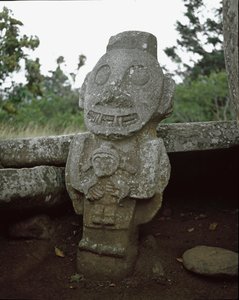 Megalityczna rzeźba bogini płodności autorstwa Pre Columbian Pre Columbian