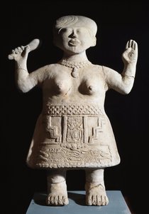 Sztuka prekolumbijska, cywilizacja Totonac: statuetka broni treserki w powietrzu VI-IX w. po JC From El Tajin (kamień) autorstwa Pre Columbian Pre Columbian