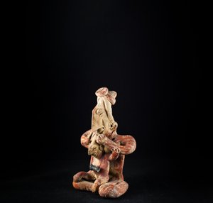 Statuetka kobiety / sztuka meksykańska, Nayarit (terakota) autorstwa Precolombian Precolombian