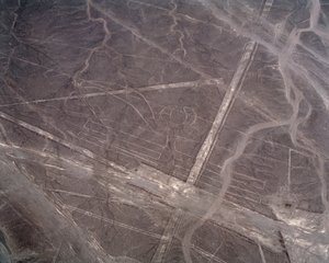 Widok z lotu ptaka na linie Nazca (zdjęcie) autorstwa Prehistoric Prehistoric