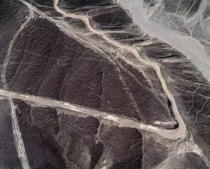 Widok z lotu ptaka na linie Nazca (zdjęcie) autorstwa Prehistoric Prehistoric