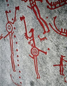 Nordycka epoka brązu: myśliwi, rzeźby naskalne w Tanum, Szwecja autorstwa Prehistoric Prehistoric