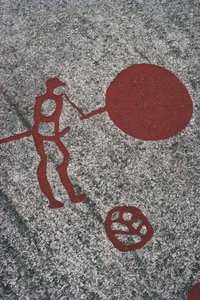 Rzeźby naskalne w Tanum (Tanumshede), zbliżenie autorstwa Prehistoric Prehistoric