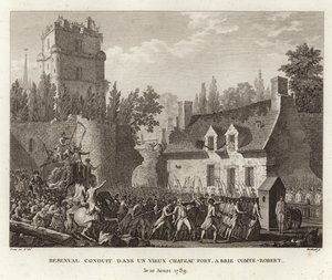 Baron de Besenval de Brunstatt przywieziony do Grand Chatelet w Paryżu