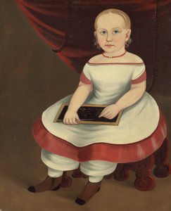 Mała dziewczynka z łupkiem autorstwa Prior Hamblin School