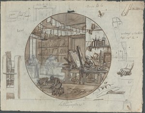 Pracownia Litograficzna autorstwa Probably French 19th Century