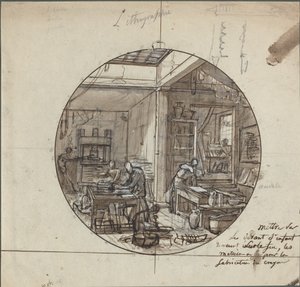 Pracownia Litograficzna autorstwa Probably French 19th Century