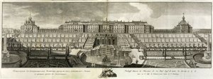Widok Wielkiego Pałacu w Peterhofie, 1761 autorstwa Prokofy Artemyevich Artemyev