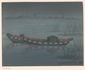 Dwie łodzie wiosłowe autorstwa Prosper Alphonse Isaac