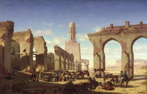 Ruiny meczetu kalifa El Hakena, Kair, ok. 1840