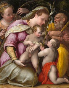 Święta Rodzina ze św. Katarzyną Aleksandryjską i Dzieciątkiem św. Jan Chrzciciel, ok. 1551-1556 (olej na desce z topoli)