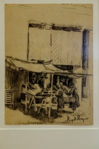 plac, Narcís Puget Riquer, rysunek węglem drzewnym, muzeum Puget, dom szlachecki Can LLaudis , Dalt Vila, Ibiza, Baleary, Hiszpania