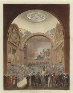 Izba Rady Wspólnej autorstwa Pugin and Rowlandson