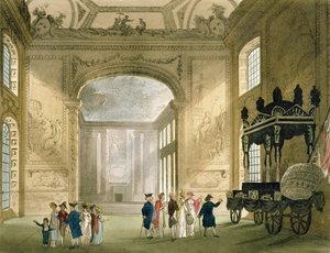 Szpital Greenwich z Mikrokosmosu Londynu Ackermanna (druk) autorstwa Pugin and Rowlandson