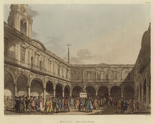 Giełda królewska autorstwa Pugin and Rowlandson