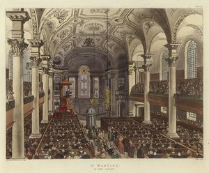 St Martins na polach autorstwa Pugin and Rowlandson