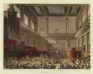 Whitehall autorstwa Pugin and Rowlandson