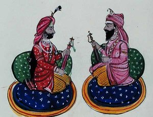 Maharaja Kharak Singh i Maharaja Nau Nihal Singh, ok. 1890 (akwarela na papierze)