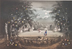 Balet „Najada i rybak” C. Pugni w pawilonie Pink, w parku Peterhof, 1851.
