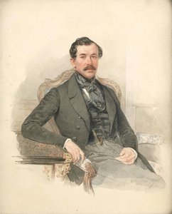 Maximilien de Leuchtenberg, mecenas i mineralog - Portret Maksymiliana de Beauharnais, III księcia Leuchtenberg (1817-1852) - Piotr Fiodorowicz Sokołow (1791-1848). Akwarela na kartonie Wymiar: 25x21 cm Kolekcja prywatna
